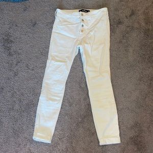 Hollister white jeans.